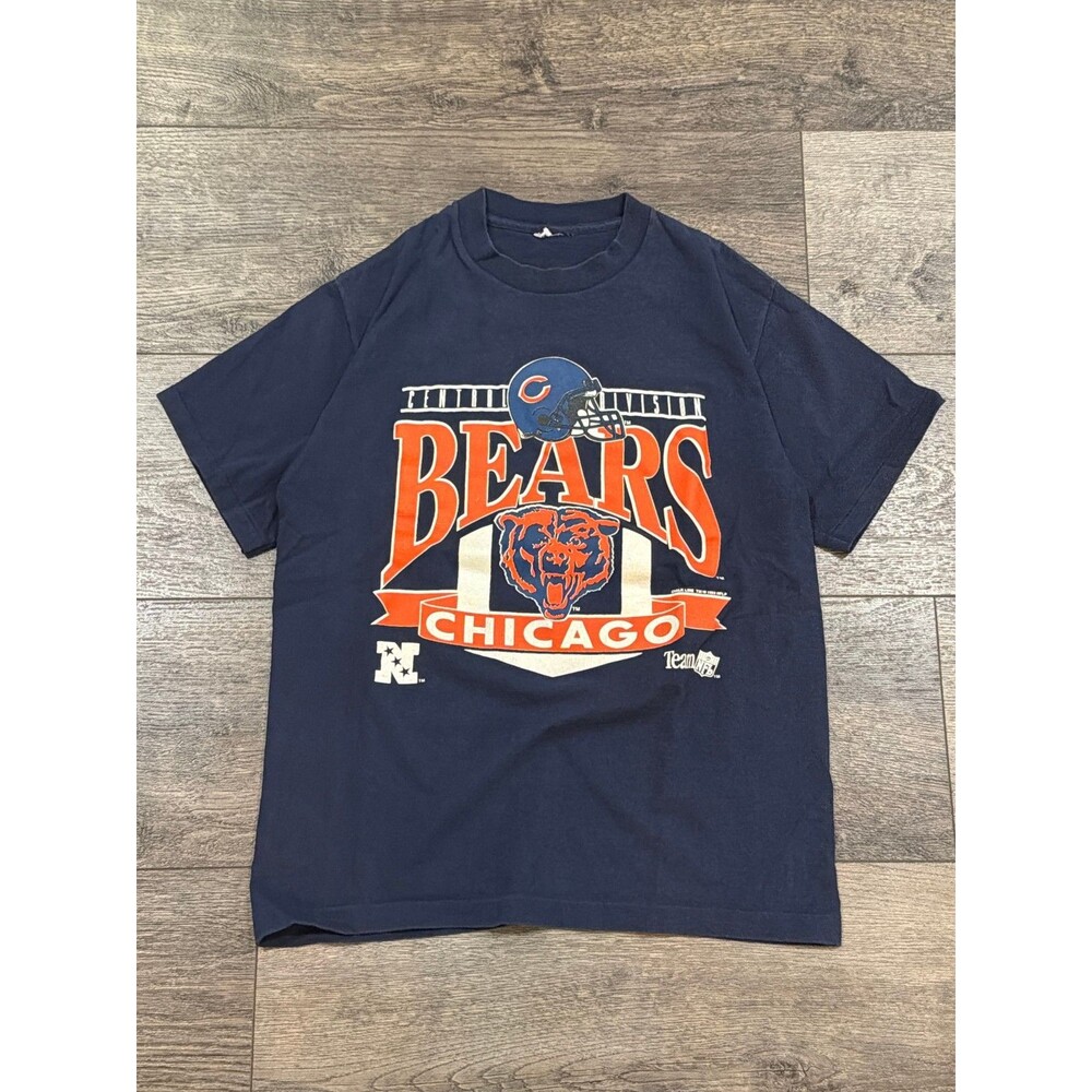Vintage 1993 Chalk Line Chicago Bears Central Division T-Shirt Men's Small Navy